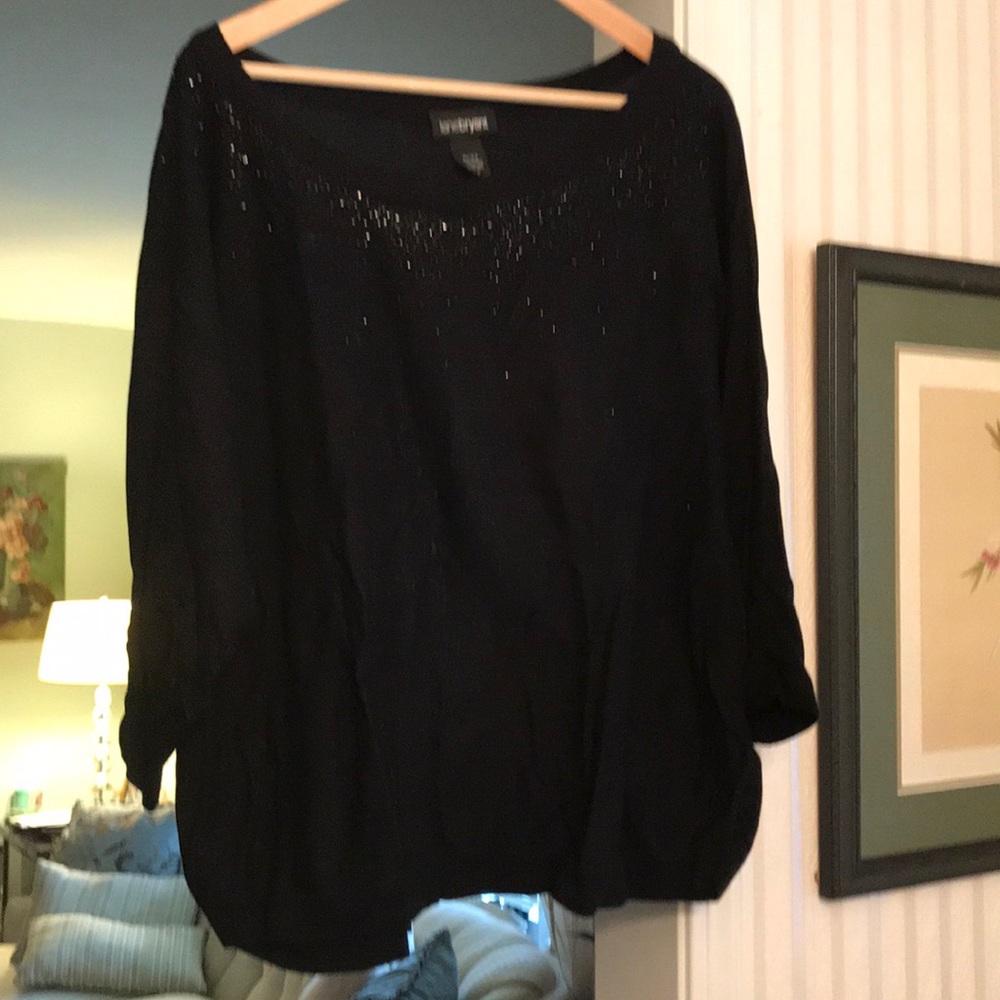 Lane Bryant 22/24 beaded sweater dolman sleeves